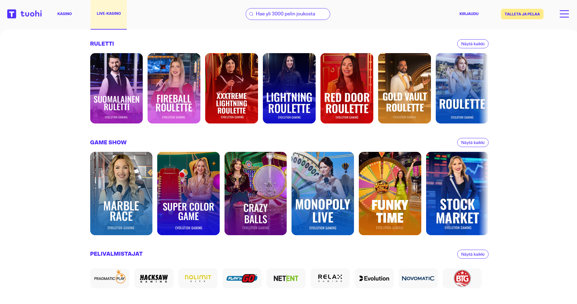 Tuohi Live Casino