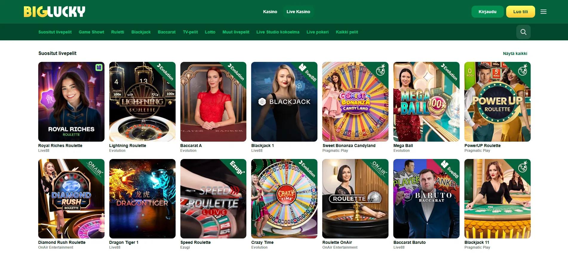 biglucky live casino