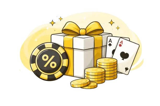 Kasinobonuksia symboloiva kuvitus