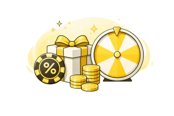 Kasinobonuksia kuvaavia symboleita