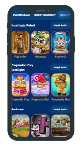 Buusti Casino pelivalikoima mobiilissa