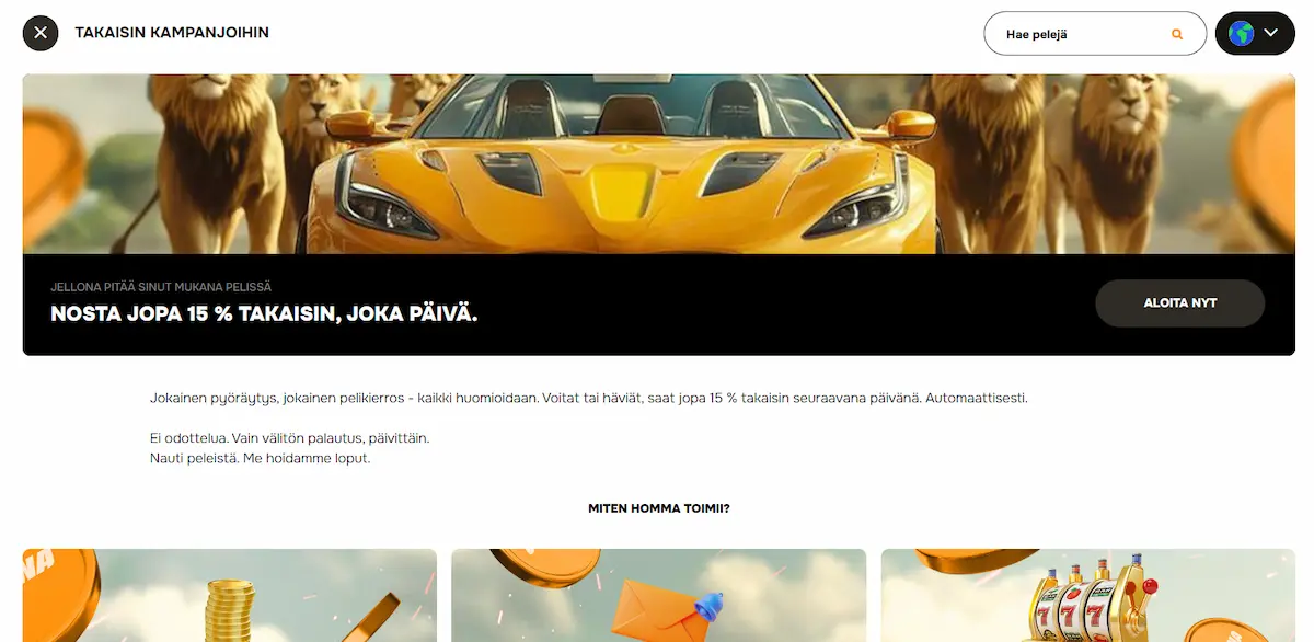 Jellona Casinon tervetulobonus