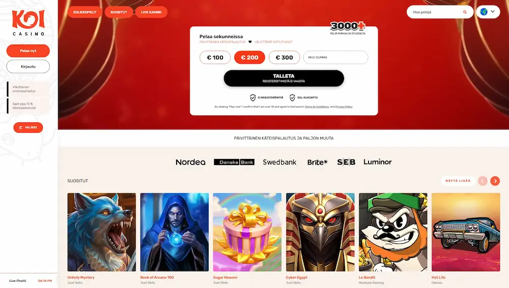 koi casinon peliaula
