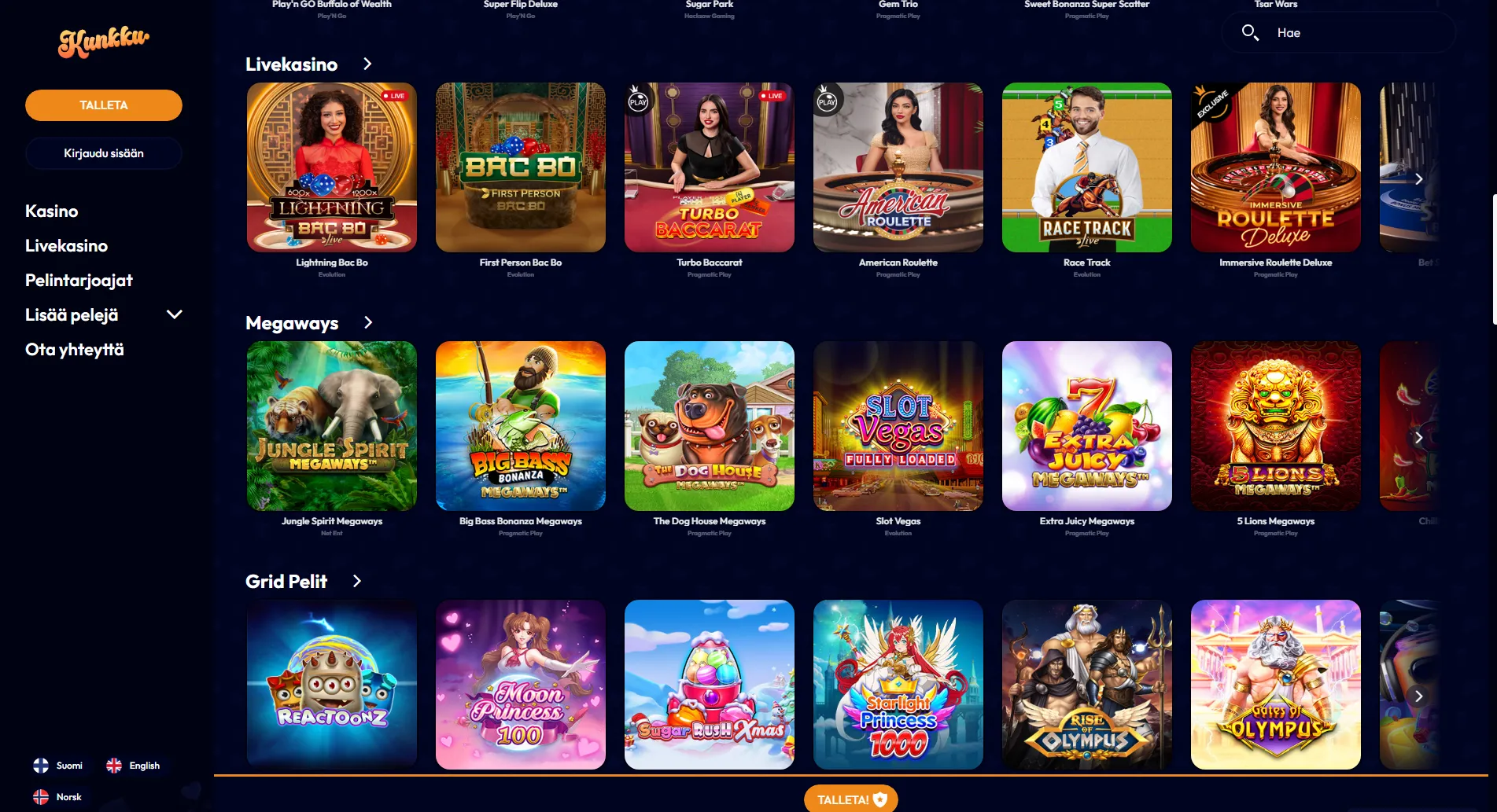kunkku casino bet