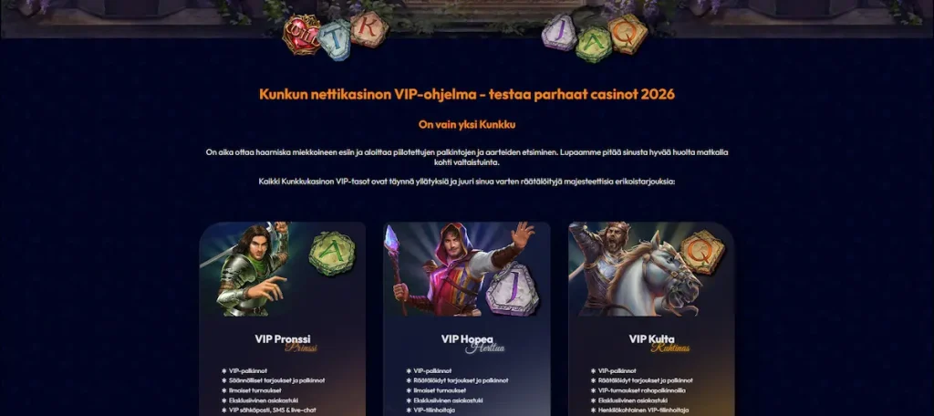 Kunkku Kasino VIP-ohjelma