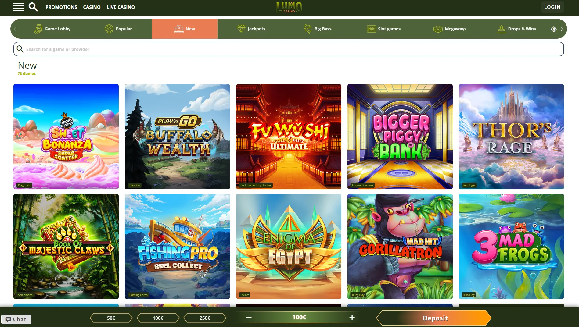lumo casino bet