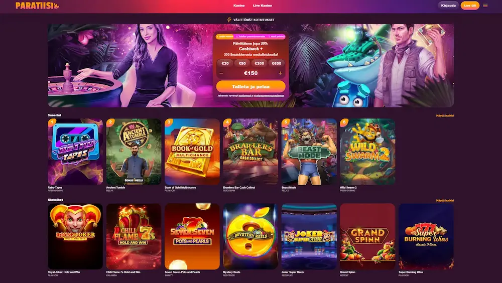 Paratiisi Casinon peliaula