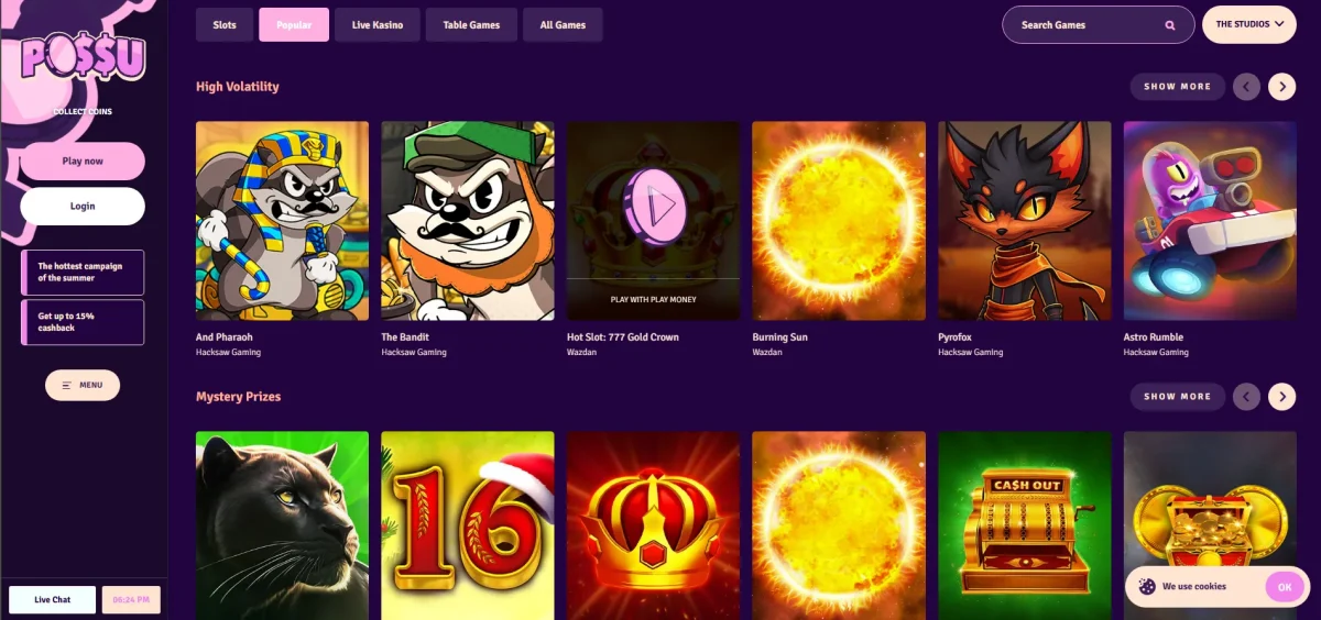 possu casino games collection