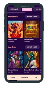 Possu Casino pelivalikoima mobiilissa