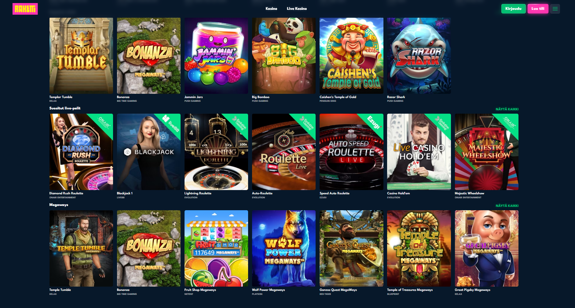 raketi casino sports