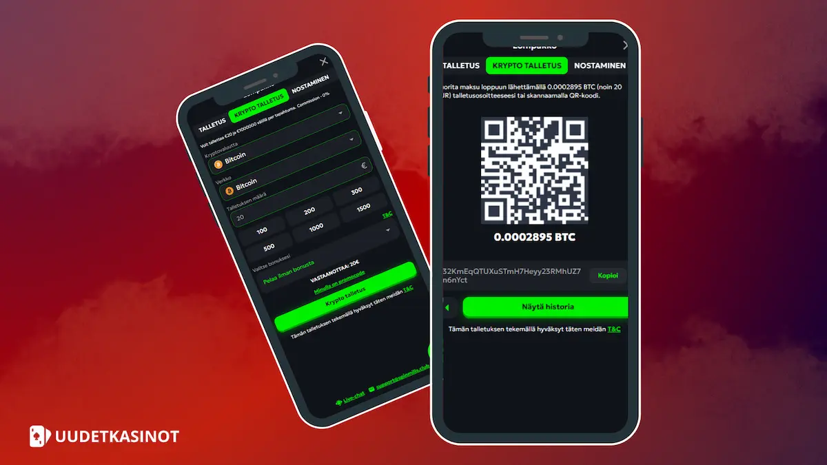 SpinMills Casino Bitcoin talletus