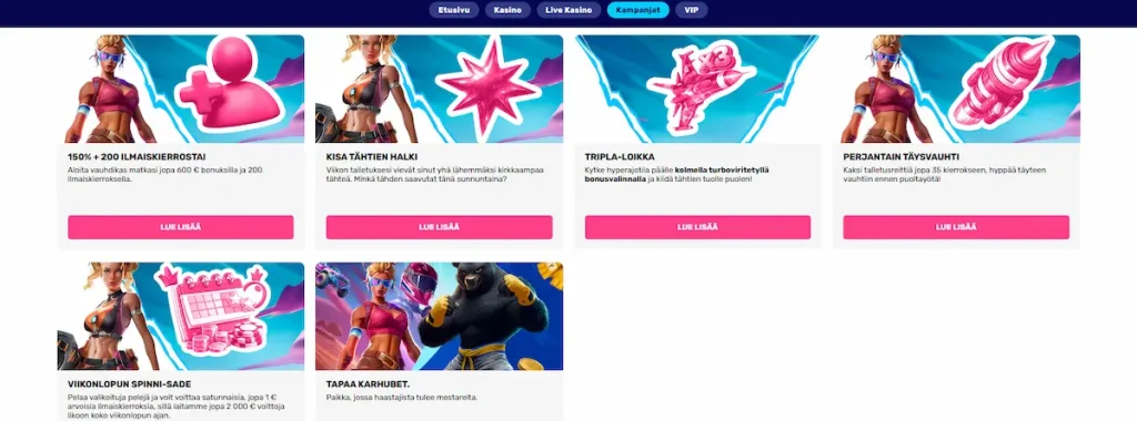 Vauhdikas Casinon bonustarjoukset
